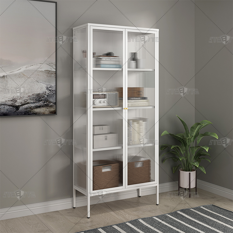 metal glass storage cabinet bookcase cabinet tall glass cabinet
